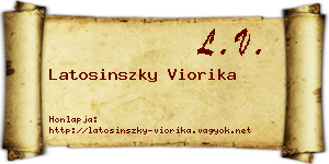 Latosinszky Viorika névjegykártya